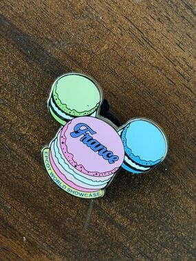 Disney France Macaron Mickey Epcot World Showcase Pin - Pastel Pink, Blue, Green